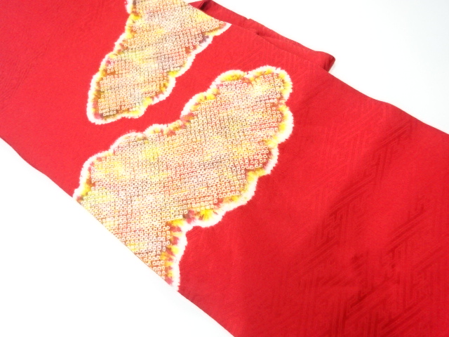 JAPANESE KIMONO / VINTAGE NAGOYA OBI / SHIBORI / CLOUD